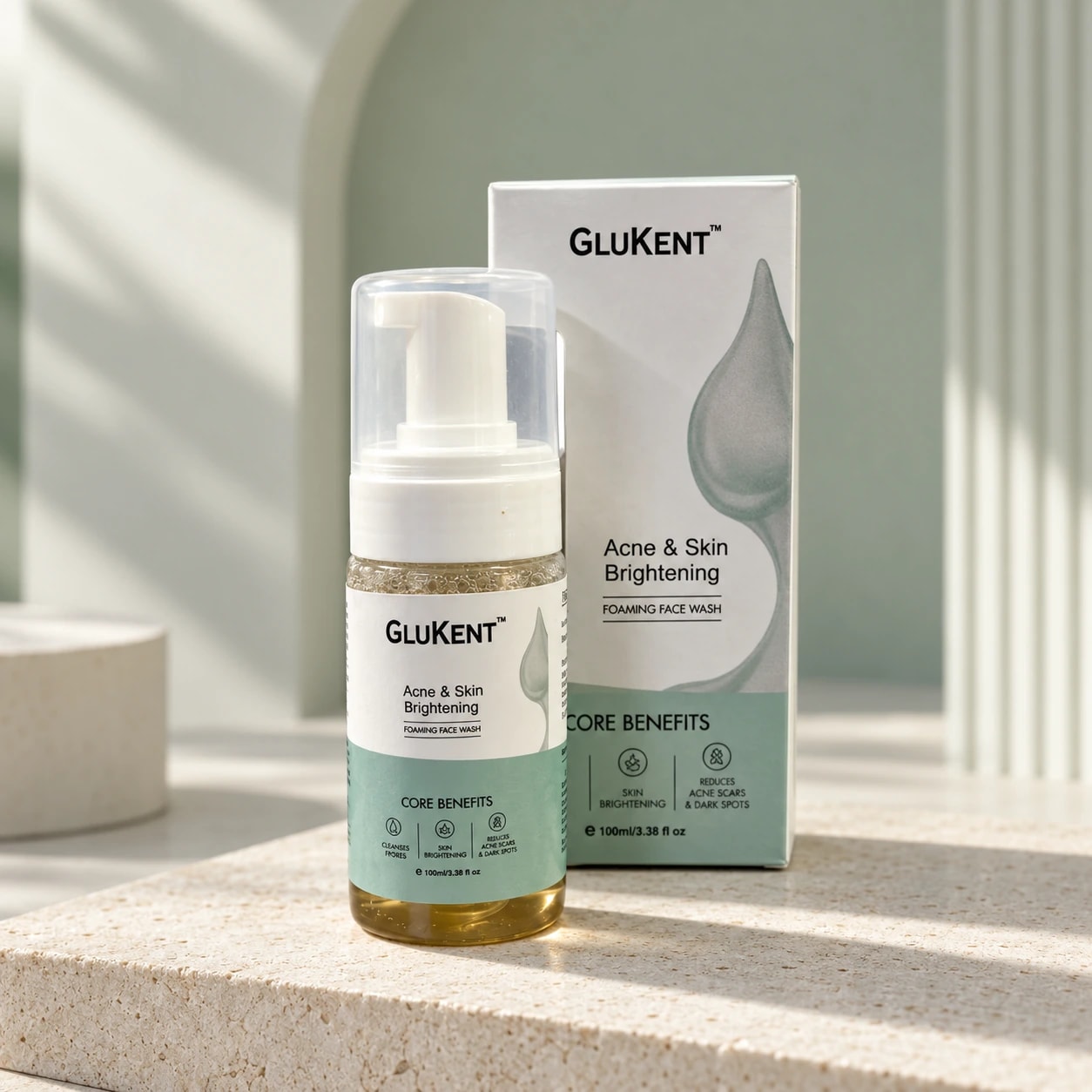 GLUKENT Acne & Skin Brightening Foaming Face Wash