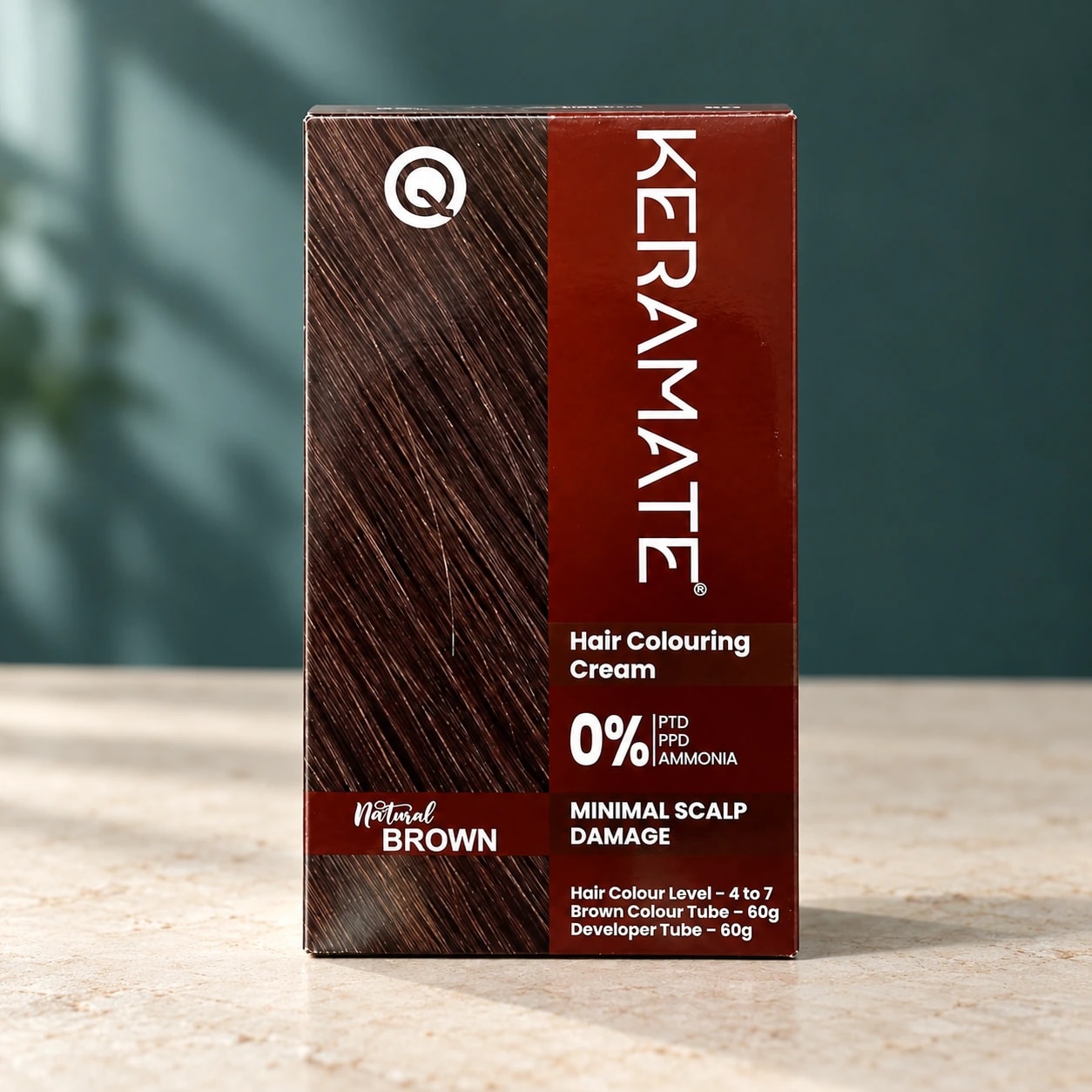 Keramate Hair Colouring Cream Natural Brown